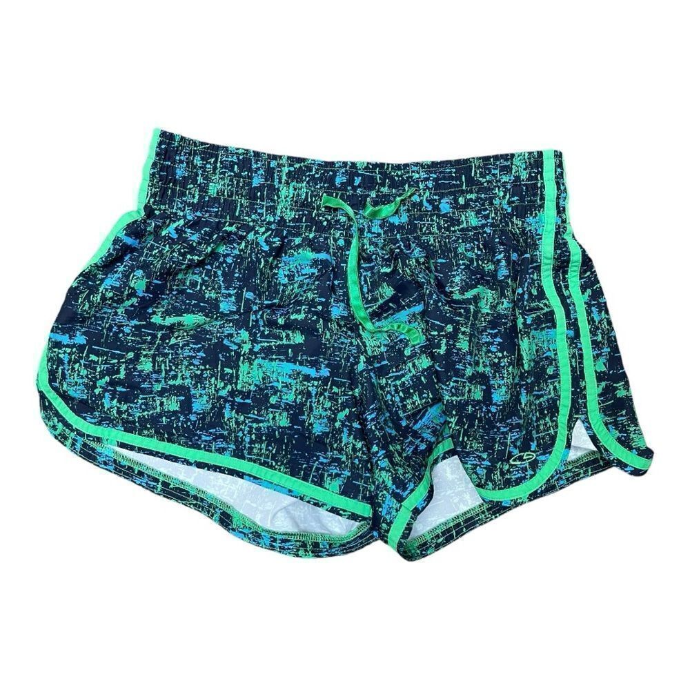 C9 by CHAMPION Women's Running Shorts Blue Black & Green Sports Size M Workout